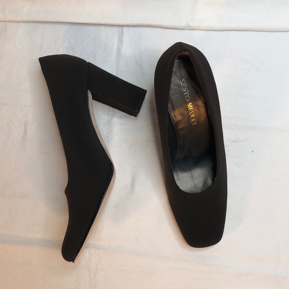 NEW Sesto Meucci “Colette,” Brown (T.Moro) Fabric w/3.25” Heels/Pumps, W7.5 M